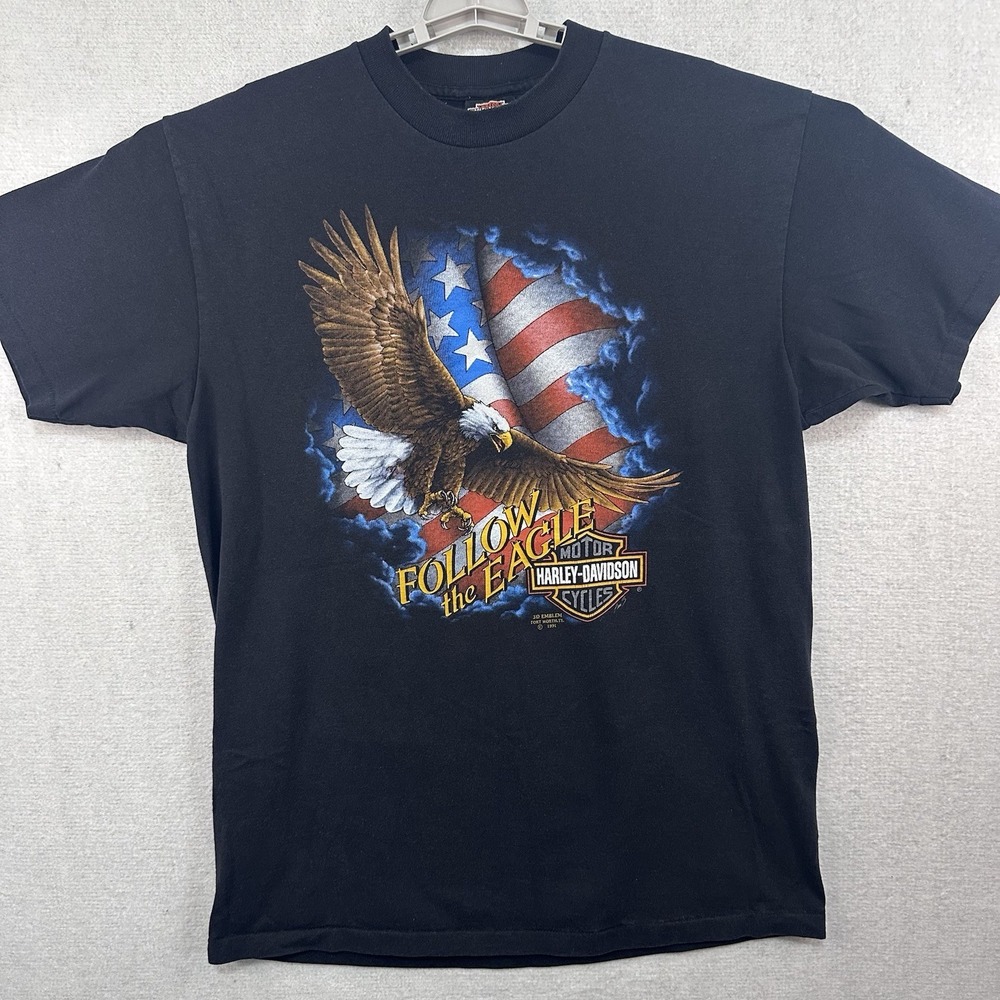 Harley-Davidson 3D Emblem 1991 "Follow The Eagle"  USA  Single Stitch